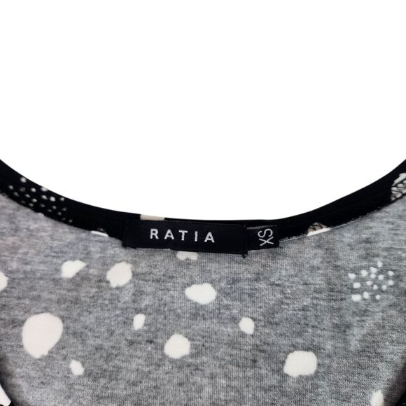 RATIA‎ Dress Womens Extra Small Black White Sleeveless A-Line Polka Dot Pattern - Picture 7 of 10